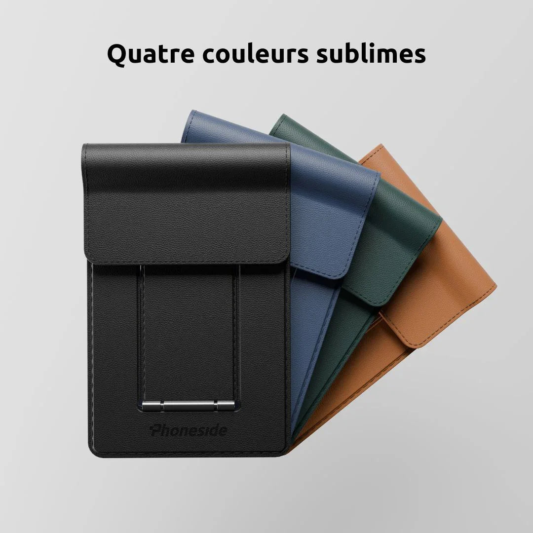 Phoneside Note - Support de smartphone pour carnet et cahier.