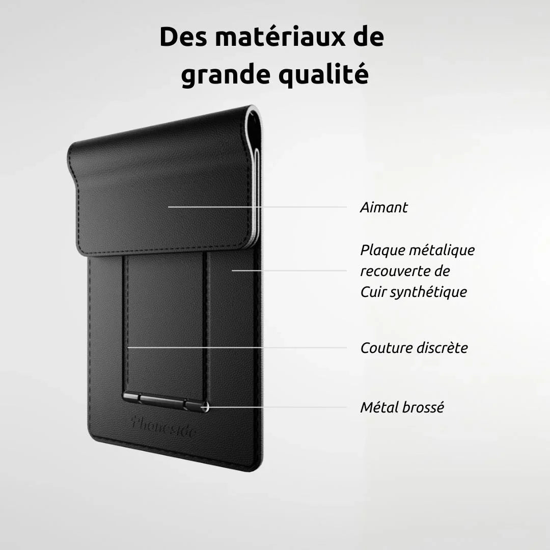 Phoneside Note - Support de smartphone pour carnet et cahier.