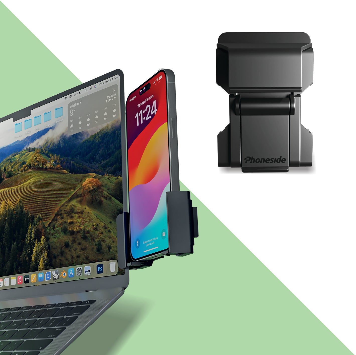 Phoneside One - Support de téléphone pour ordinateur