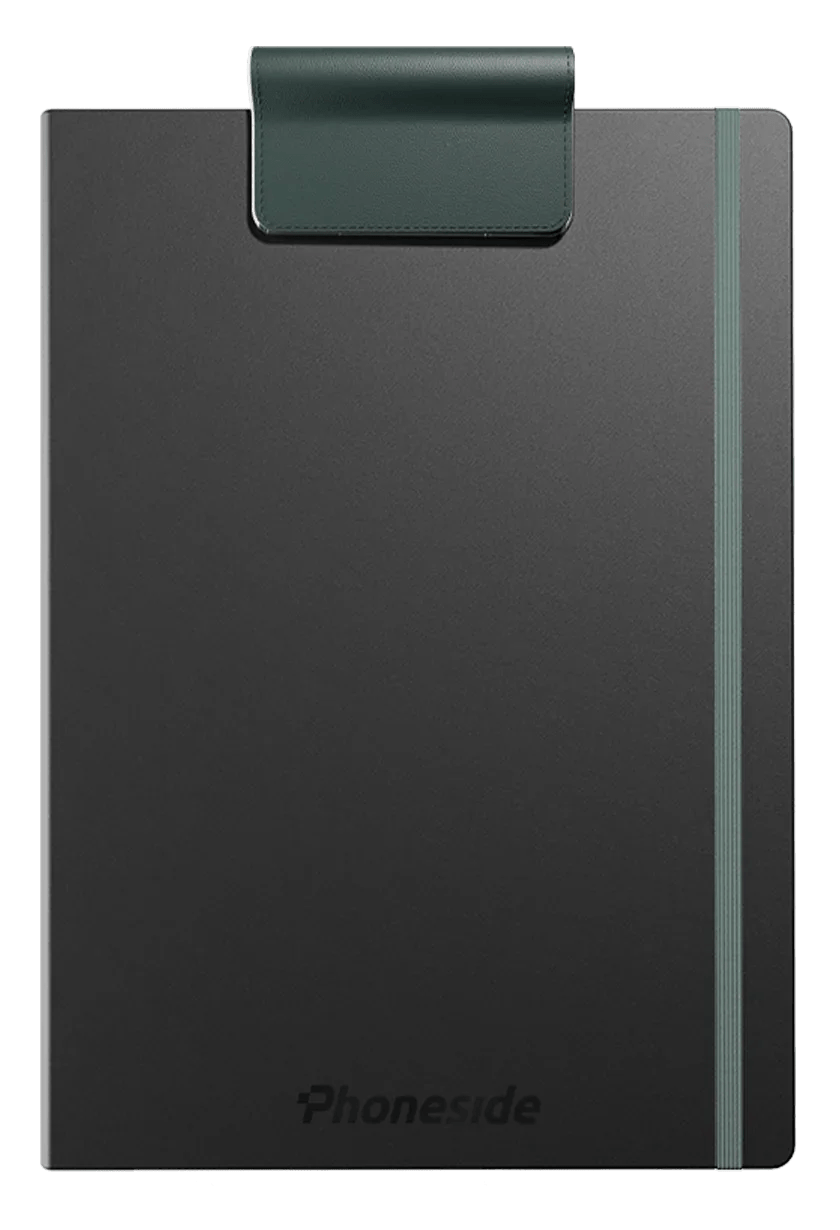 Phoneside Note - Support de smartphone pour carnet et cahier.
