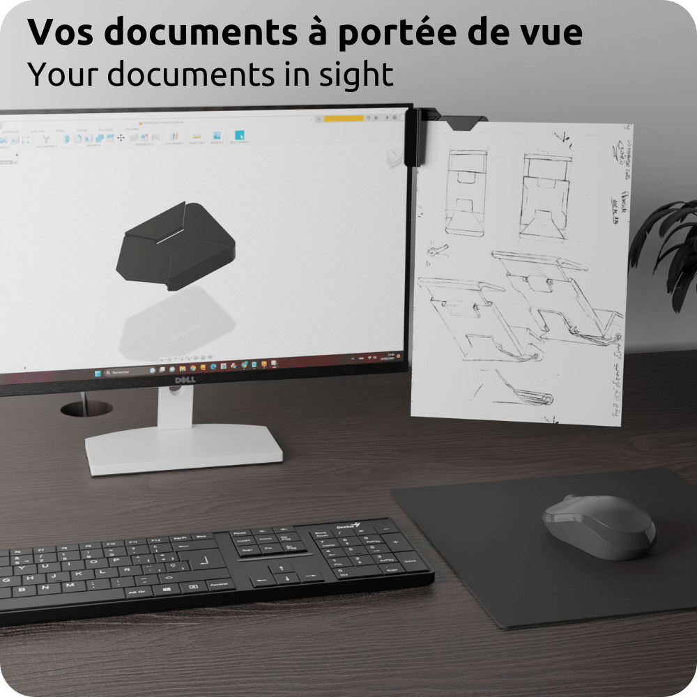 Paper Clip - Support de papier clipsable - Phoneside