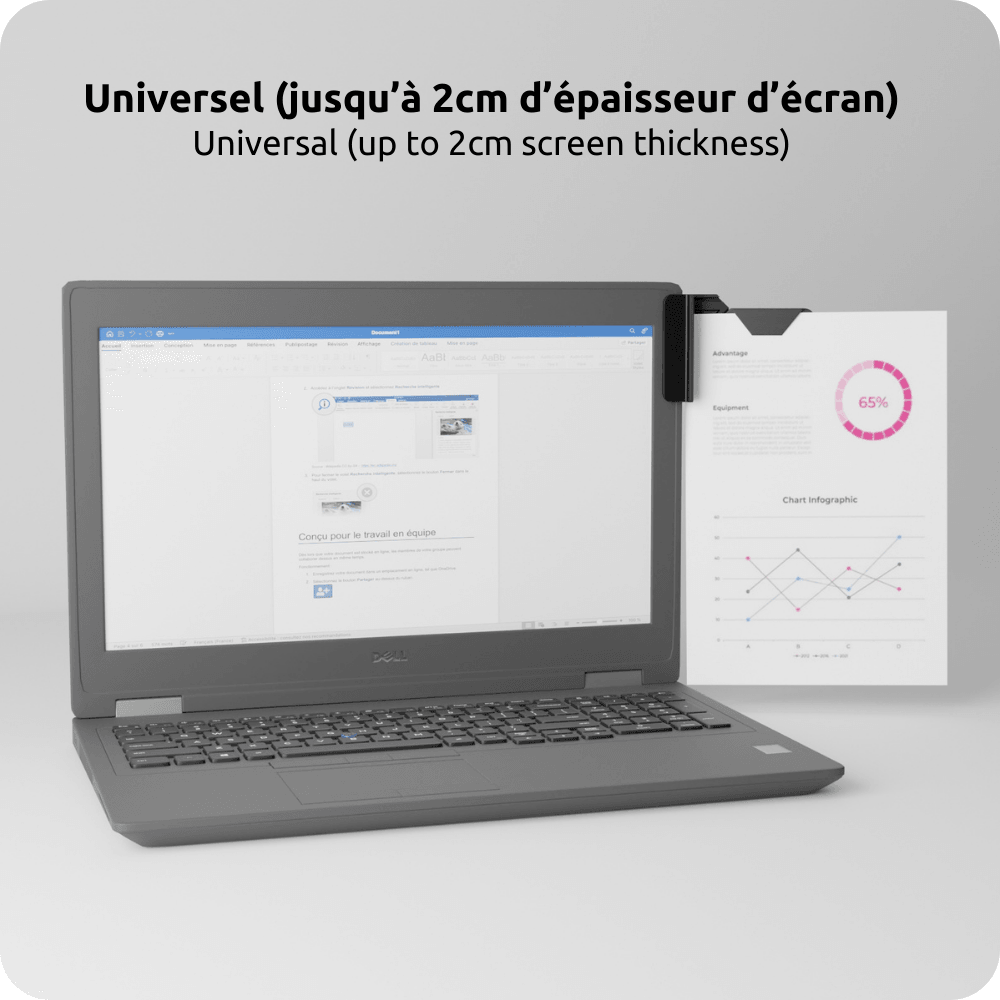 Paper Clip - Support de papier clipsable - Phoneside