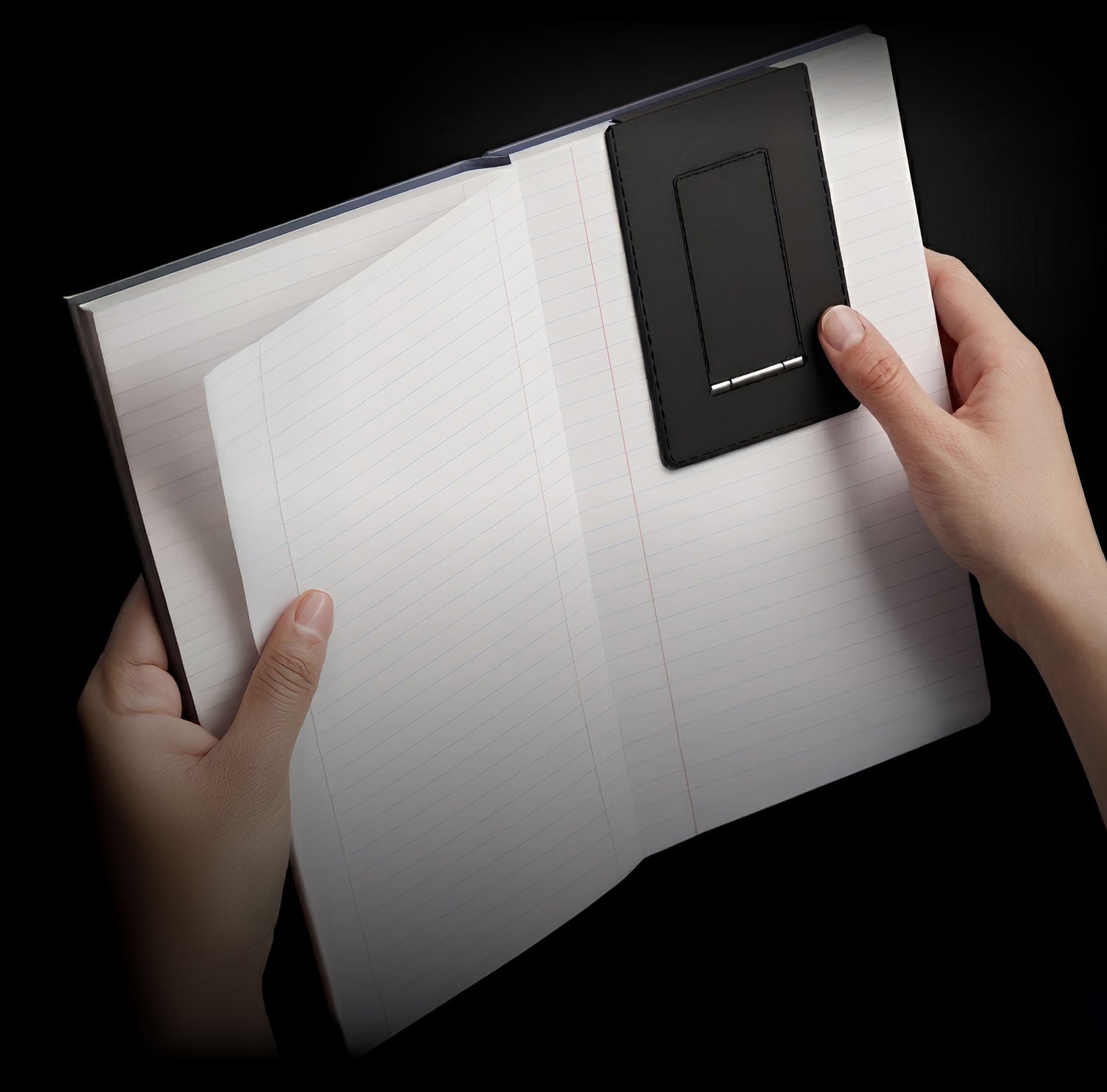 Phoneside Note Mini - Le marque-page qui devient support de téléphone.