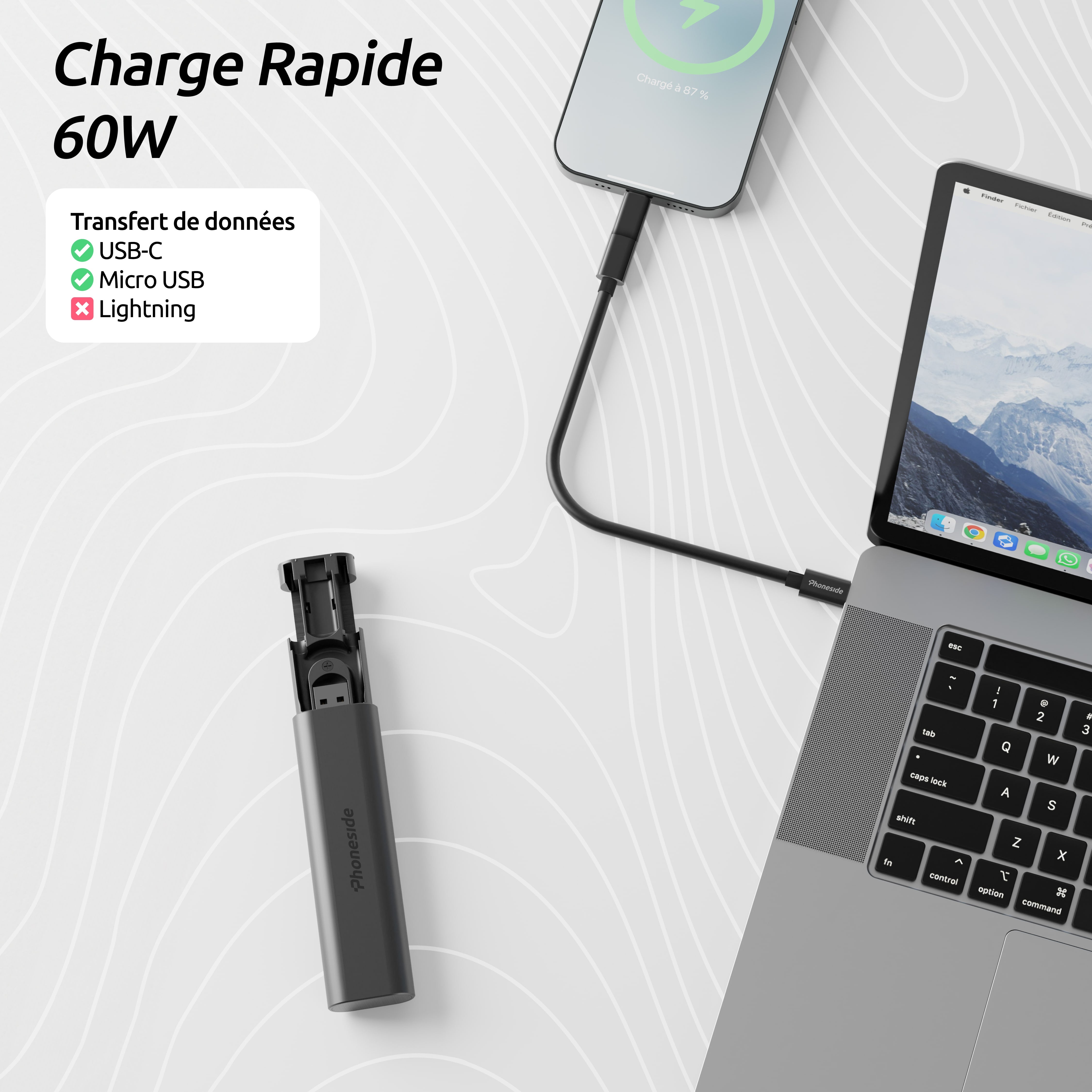 PHONESIDE Spaceline - Compact connectivity kit