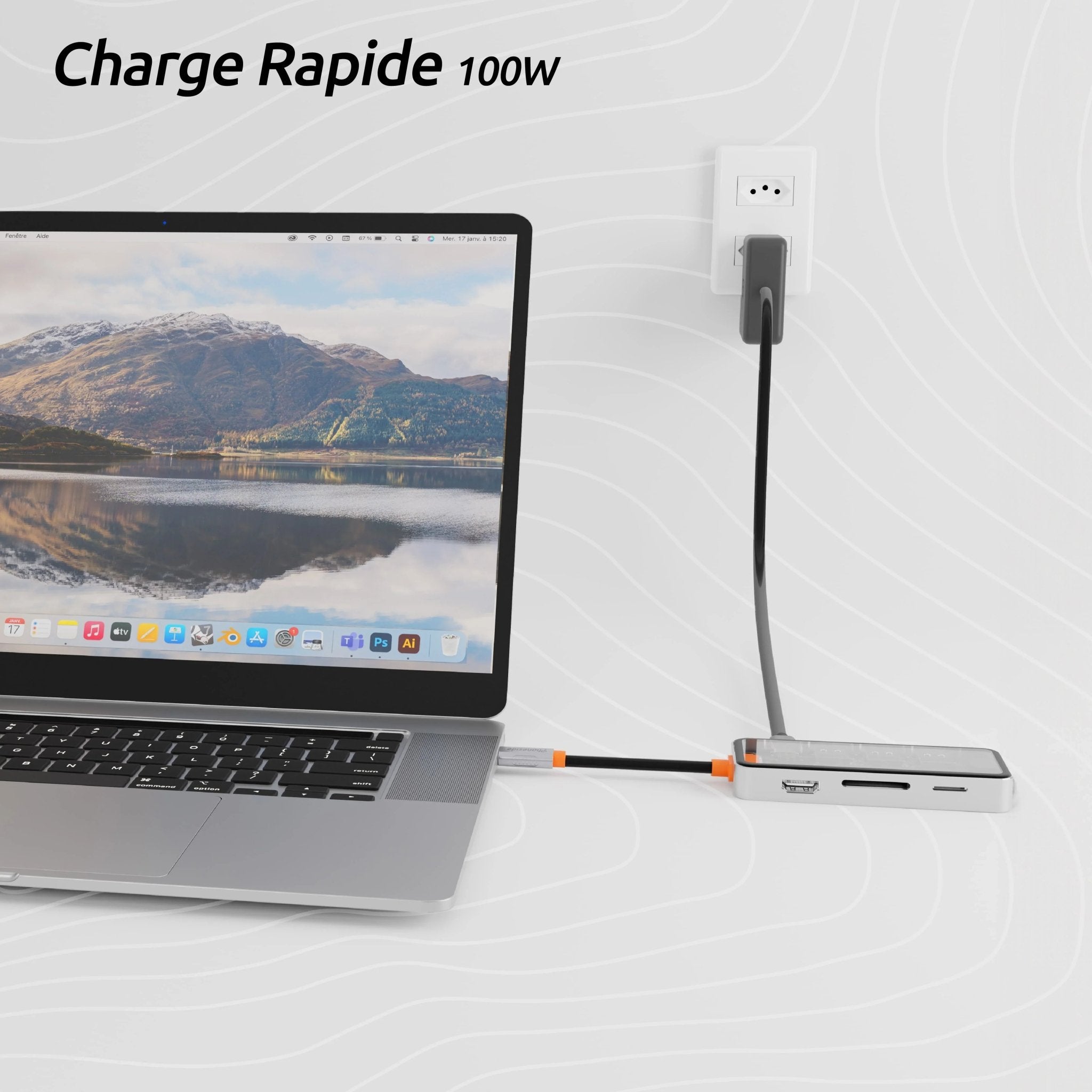 Hubline - Adaptateur multiport USB-C 7-en-1