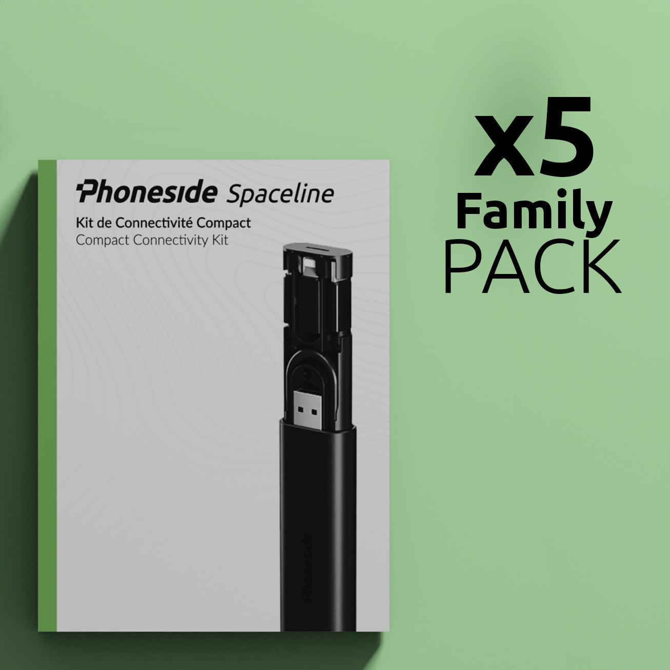 PACK Family x5 Phoneside Spaceline Noir - Phoneside
