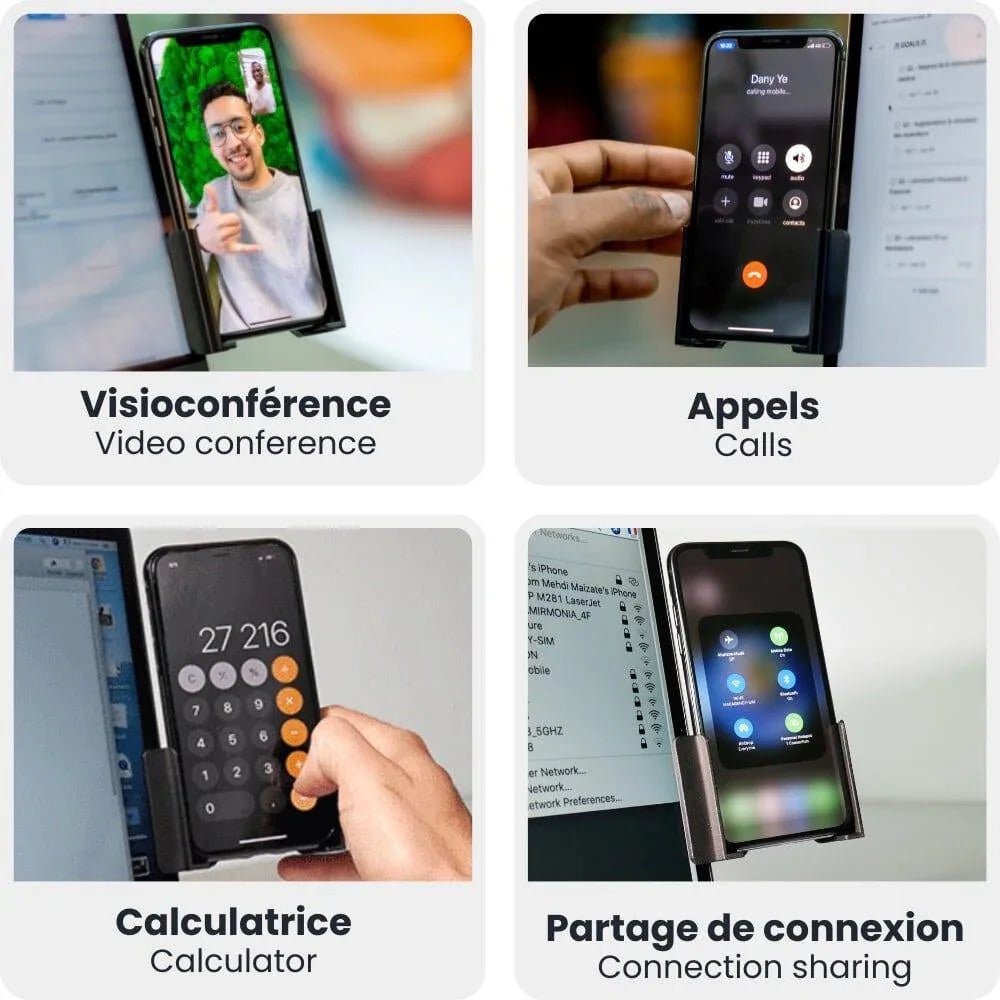 PHONESIDE - Support de téléphone portable pour ordinateur - Makagency