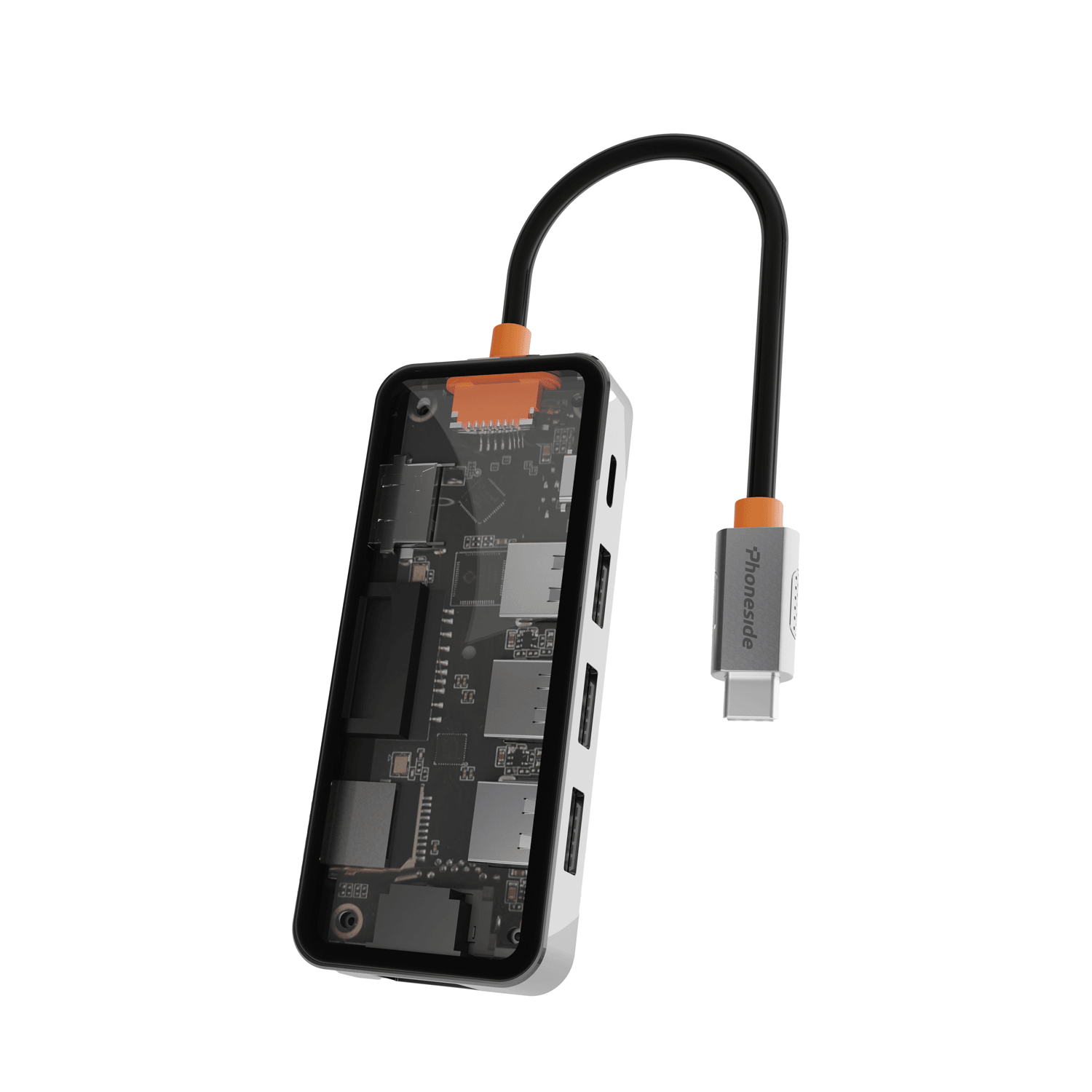 Phoneside Hubline - Adaptateur multiport USB-C - 8 en 1 - Phoneside